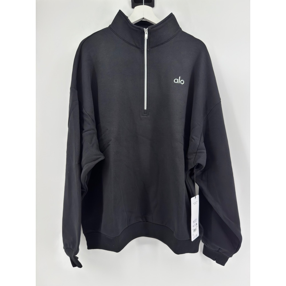 Alo Yoga Accolade 1/4 Zip Pullover Black Large NWT